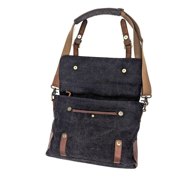 Brown and Black Messenger Bag - Picture 9 of 15